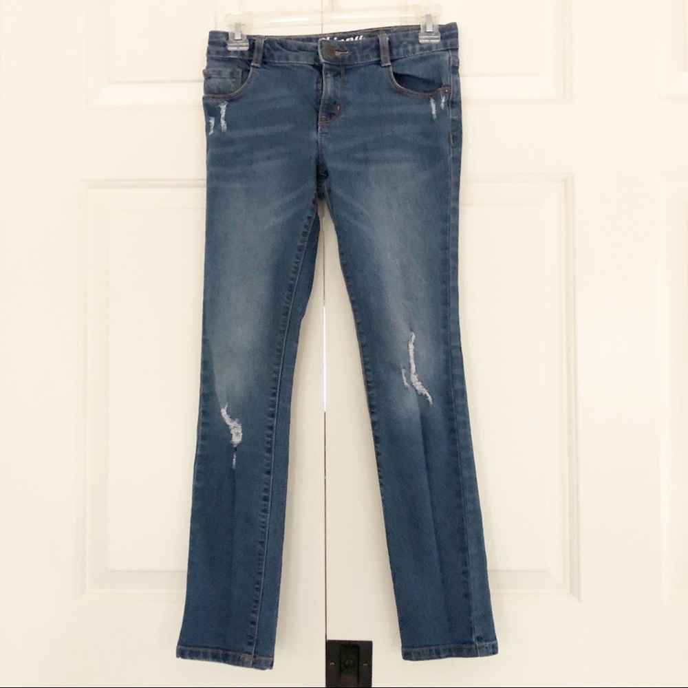 Crazy 8 girls skinny distressed jeans sz 12
